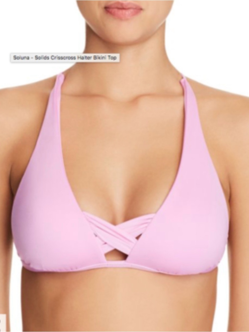 Soluna Swim across Cross Bikini Top